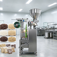Machine d'emballage automatique à écran tactile PLC pour sachets à bec verseur, équipement pneumatique de remplissage et de scellage de pochettes intérieures et extérieures pour café