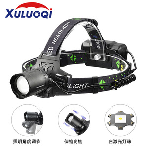 Lampe frontale laser blanche Rocky Zoom, rechargeable par USB, lumière LED, réglage de la mise au point, pour l'extérieur - Product Image 1