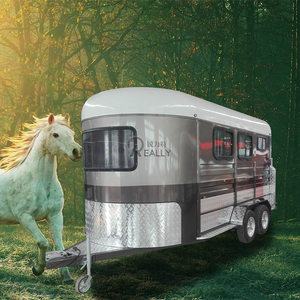 Nouvelle usine de luxe en Chine fournit une remorque de <span class=keywords><strong>transport</strong></span> à 3 chevaux avec chargement d'angle chariots à chevaux personnalisables à vendre - Product Image 2