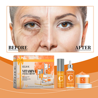 Ensemble de soins du visage à la vitamine C EELHOE, nourrissant, hydratant, éclatant, soin du visage quotidien doux, vente en gros, OEM, étiquette privée