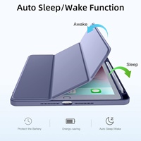 Funda para iPad 9.ª, 8.ª y 7.ª Generación de 10.2 Pulgadas, con Soporte Folio de Múltiples Ángulos de Visión y Porta Lápices