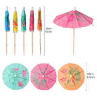 Guarda-chuvas de Coquetel Manuais Vibrantes para Crianças - Pacote com 200 Unidades |   Presentes Corporativos: Novidade para Festas Havaianas Luau Tiki - Mini Metal Dobrável de 8cm