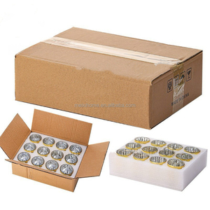 Logo in vetro con cilindro di lusso e <span class=keywords><strong>portacandele</strong></span> 10oz 300ml in vetro placcato argento JarGold per decorazioni per la casa di - Product Image 3