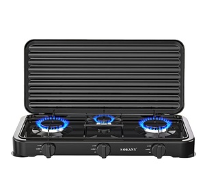 Sokany 6003 Chất lượng cao Thiết kế giá cả hợp lý bếp gas bếp 3 đầu đốt cooktops thiết bị gia dụng - Product Image 4