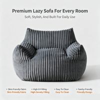 Fauteuil de relaxation moderne en velours côtelé large, canapé surdimensionné avec accoudoirs pour la lecture, les jeux et la chambre