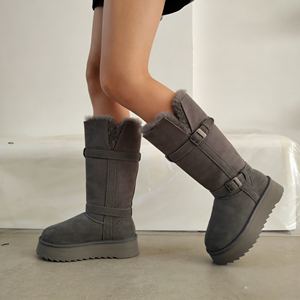 أحذية ثلج جلدية أصلية مقاومة للماء بكعب 3-5 سم - Product Image 3