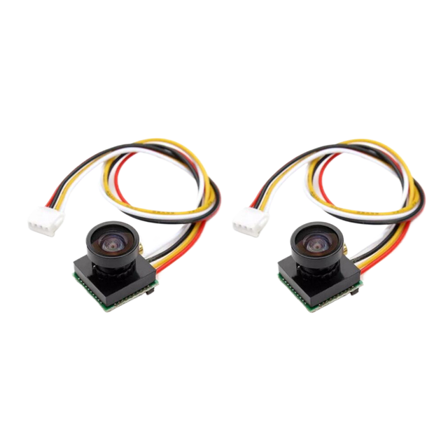 2PCS 600TVL FPV Camera 1/4 CMOS 2.8mm Lens 170 Degree With Audio Microphone for RC Mini Drone Part