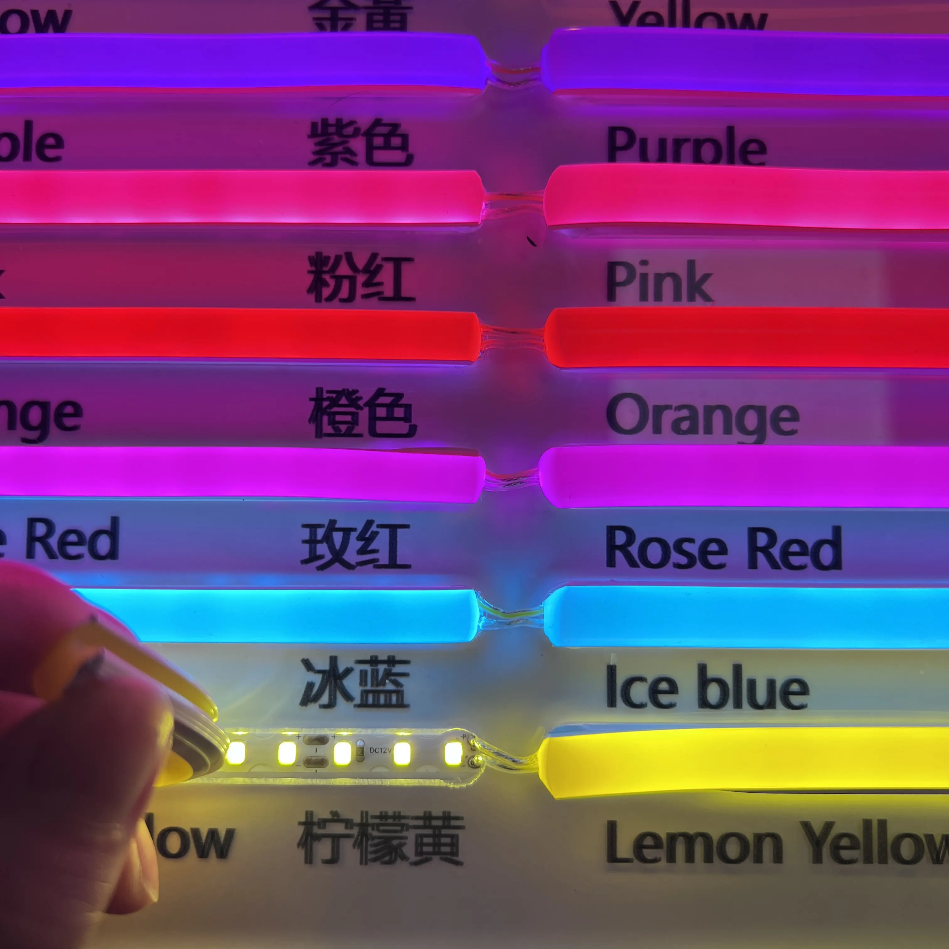 Generasi baru lampu neon led fleksibel tabung neon 6mm 8mm 12mm silikon murni 12V lampu strip silikon fleksibel lampu neon