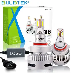 BULBTEK X6 9006发光二极管前照灯HB4投影仪镜头2800流明发光二极管前照灯