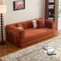 Canapé-lit convertible moderne 2 en 1, tissu en velours côtelé avec éponge haute densité, mobilier de salon modulaire librement combinable