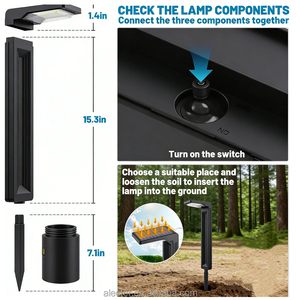 Farola Solar de Moda con 2 Modos, Impermeable IP65, Brillante, Alimentada por Energía Solar, para Uso en Exteriores y Oficinas, Decorativa - Product Image 6