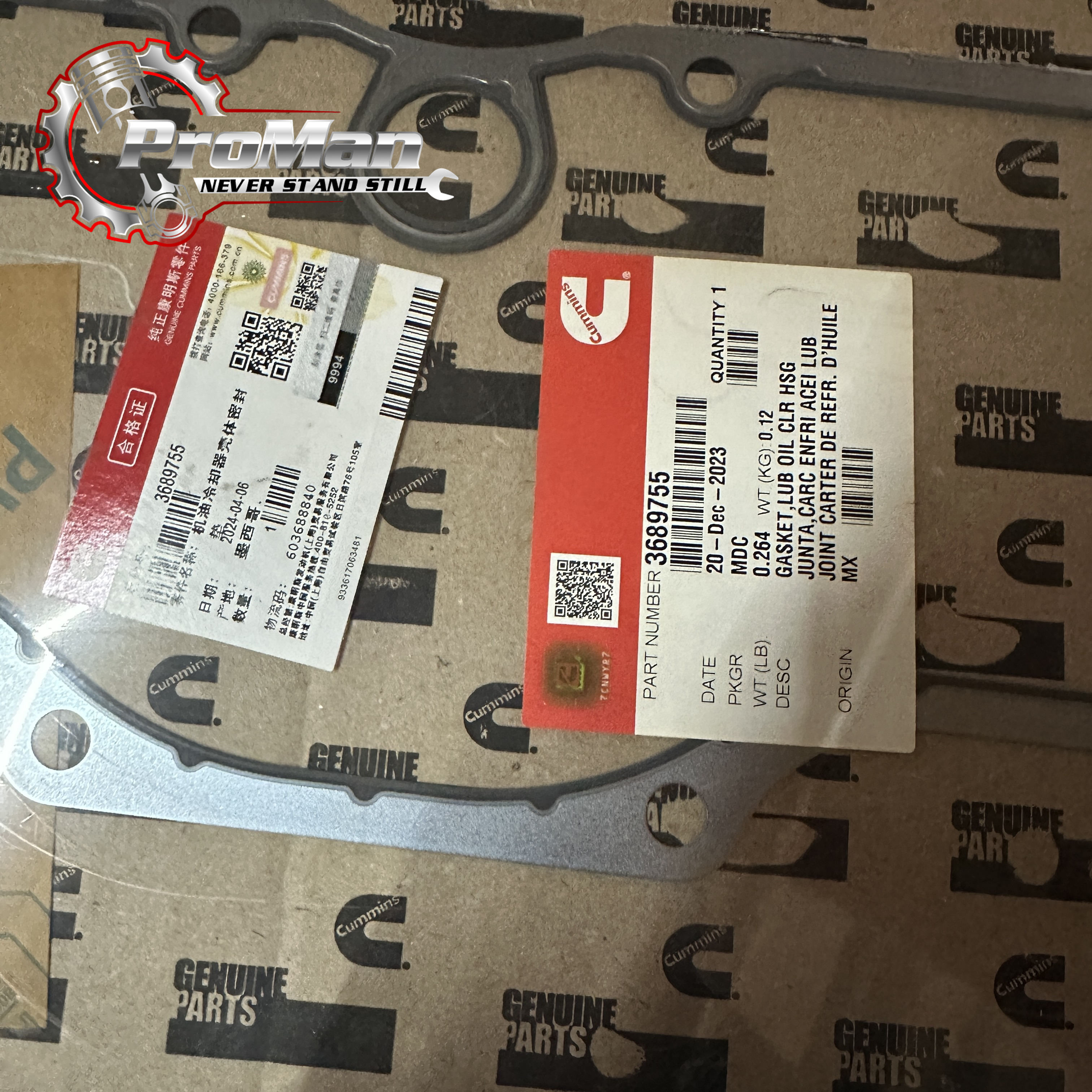 3689755 Original Cummins Diesel Engine Parts - Oil Cooler