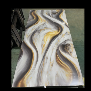 Panneau mural de <span class=keywords><strong>douche</strong></span> imperméable en <span class=keywords><strong>PVC</strong></span> avec revêtement UV de 2,5 mm 3 mm, <span class=keywords><strong>dalle</strong></span> de marbre - Product Image 4