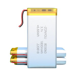 ZonYou סוללת ליתיום פולימר בצפיפות אנרגיה גבוהה 803060 תא פאוץ' 1800mAh LiCoO2 קתודה 500 מחזורים 22 גרם לרמקול בלוטות' - Product Image 5