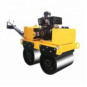 Гидравлическая прогулка за двойным барабанным уплотнителем дорожный пешеходный Вибрационный дорожный каток по самой низкой цене - Product Image 5