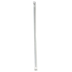 Boardwalk 10.25\" Black Polypropylene <b>Drinking</b> <b>Straws</b> Individually Wrapped Giants Case of 1,200 - Product Image 5