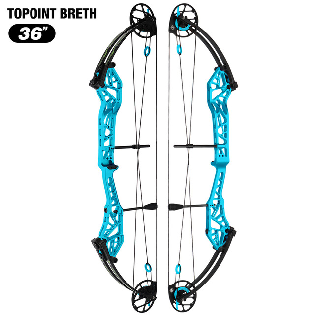 Topoint Archery Breth 36 Target Compound Bow CNC Machine Riser Cams Gordon Limbs BCY String Archery Bow LH 3.75lbs Outdoor Use