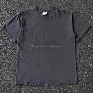 Camiseta de alta calidad con efecto acid wash, desgastada y descolorida, 100% algodón para hombre, camiseta personalizada con efecto acid wash para hombre - Product Image 1