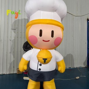 Mascotte gonflable sur mesure, adorable statue de chef gonflable, modèle d'accueil pour entrée de restaurant commercial, pour la publicité - Product Image 1