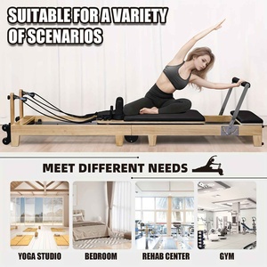 Equipo de Pilates Reformer Plegable Portátil para Uso Doméstico y Comercial, Cama de Madera de Roble y Arce, Máquina Plegable para Pilates - Product Image 2