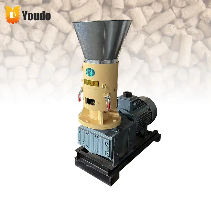 China Professional High Capacity Biomass Sawdust Straw Pelletizer Fuel Wood Pellet Machine To Make Mini Burning Wooden Pellets