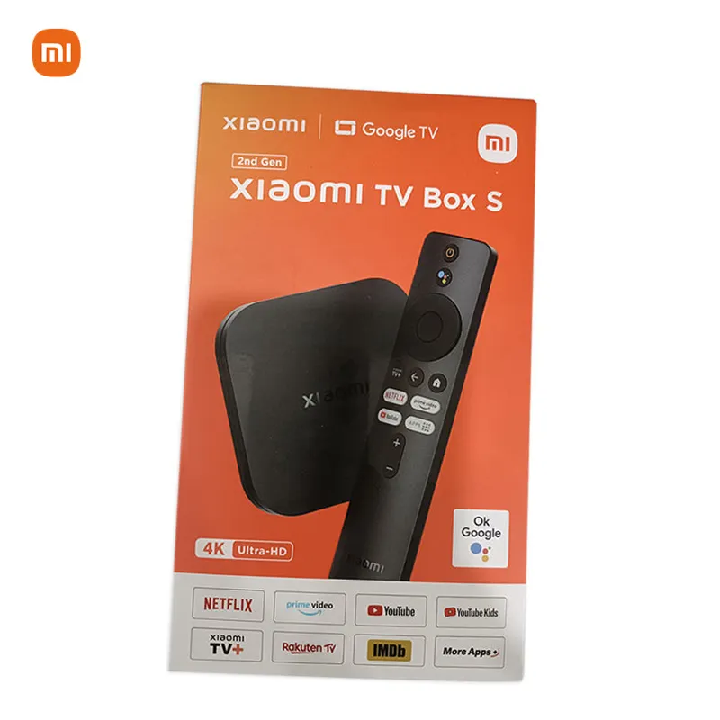 Schlussverkauf Xiaomi Mi TV Box S (2nd Gen) 2 GB/8 GB Quad-Core-Prozessor 4 K Ultra HD Dolby Vision HDR10+ Media-Player Smart-TV-Box