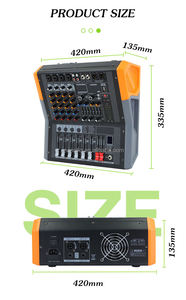 Console de <span class=keywords><strong>mixage</strong></span> professionnelle quatre canaux GAX-EP4, amplificateur intégré en métal actif de 600 watts - Product Image 3