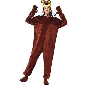 Disfraz de oso para mujer, mono de terciopelo, conjunto de ropa para cosplay de Halloween, juego de rol, para adultos, niños, unisex - Product Image 2