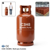 Gas Propano Inflamable UN1978 Clase 2.1 C3H8 en Cilindros de Acero Especializados con COA y SDS Completos