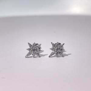 Pendientes de Estrella de Seis Puntas Chapados en Oro con Latón de Tianyu Gems - Estilo Clásico de Lujo con Incrustaciones de Circonita - Product Image 3