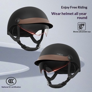 Casco de Motocicleta Eléctrica ABS Exclusivo para Uso Transfronterizo, Unisex, Protección Solar UPF 50+ para Verano, Universal para Todas las Estaciones - Product Image 5