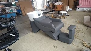 European Style Modern Salon Shampoo Station Ceramic Electric Massage <b>Adjustable</b> <b>Footrest</b> Hospital Gym Use Commercial Furniture - Product Image 5