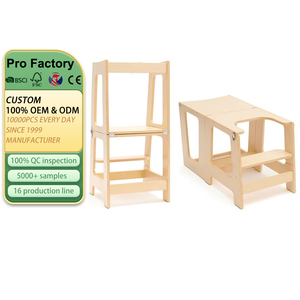 หอคอยการเรียนรู้แบบมอนเตสซอรี่ บันไดเด็กสำหรับครัว ทำจากไม้ - Product Image 1