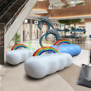 Fiberglass Cartoon <b>Stool</b> Irregular Shape <b>Garden</b> Chair Durable Outdoor Leisure Bench - Product Image 2