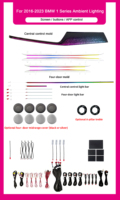Kit d'éclairage d'ambiance 256 couleurs pour BMW Série 1 F40 2016-2023, accessoire décoratif LED pour l'intérieur de la voiture, mise à niveau symphonique