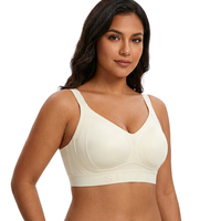 Soutien-gorge push-up sans armatures, bonnet 3/4 moulé, maintien doux, grandes tailles M à 5XL, vente en gros, brassière femme en cinq couleurs