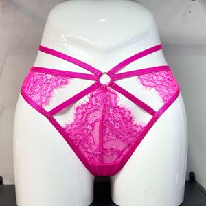 Hersteller Großhandel Damen bestickte Spitze hohle Unterwäsche Damen elastische niedrige Taille bequeme weiche heiße Hosen T-Hosen - Product Image 2