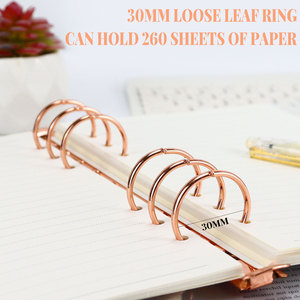 A5 A6 Rõ Ràng PVC Chất Kết Dính Kích Thước Một Sáu Vòng Ngân Sách Chất Kết Dính Mềm PVC 6 Lỗ 3Mm Lớn Vòng Kế Hoạch Bì<span class=keywords><strong>a</strong></span> Vàng Chất Kết Dính Với Chiếc Nhẫn Vàng - Product Image 3