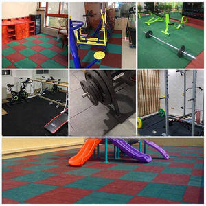 Buiten 1000X1000X20Mm Gerecycled Epdm Fitness <span class=keywords><strong>Rubber</strong></span> Mat Milieuvriendelijk Ce Gecertificeerd Waterdicht Anti-Slip Veiligheidsvloer - Product Image 3