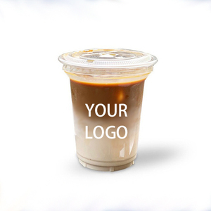 Gobelets en plastique écologiques personnalisés pour animaux de compagnie, 98 mm, différents styles, avec couvercles transparents pour boissons froides, café, milkshake, boba, bubble tea - Product Image 1