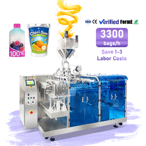 Nouvelle machine d'emballage automatique de sachets préformés Doypack pour l'emballage, le remplissage et la fermeture de jus de fruits, de confiture et de miel - Product Image 1