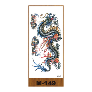 Fabbrica personalizzata impermeabile body art temporaneo animale drago serpente 3D realistico trasferimento dell'acqua adesivi tatuaggio per uomini e donne - Product Image 5