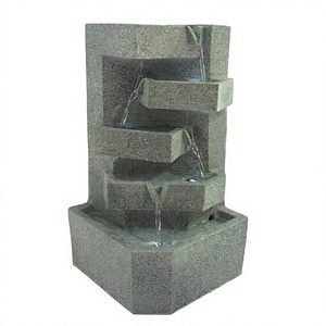 <span class=keywords><strong>Fontaine</strong></span> d'eau de jardin <span class=keywords><strong>japonaise</strong></span> moderne autoportante à énergie <span class=keywords><strong>solaire</strong></span>, faite à la main, en résine, avec cascade, pour la décoration - Product Image 1