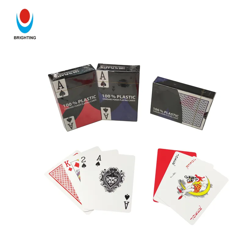 Custom Card Game Printing Bridge Custom Game Logo 58*88mm Magic OEM Glossy Casino Gambling Waterproof Plastic PVC Playing Poker