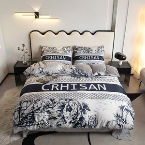 New Bé Lông Cừu 4Pcs Kỹ Thuật Số In Da Thân Thiện Trắng Bộ Đồ Giường Đặt Được Trang Bị Tấm Ga Giường Phẳng Tấm Ga Giường Quilt Bìa - Product Image 3