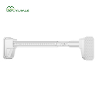 Tringle à rideau robuste en acier au carbone YIJIALE, inspection à 100 %, 39,4-122 pouces, 32 mm, réglage rapide en un clic, pour cuisine