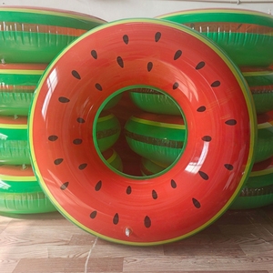 Portable Custom Summer PVC Watermelon Design <strong>Inflatable</strong> Swimming Ring Safe Circle For Kids' <strong>Pool</strong> &amp; River Tubing Water Sports - Product Image 1