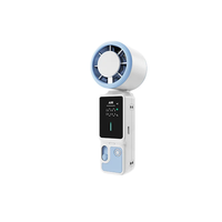 Mini Ventilador de Mano Turbo Refrigerante de Alta Velocidad, Recargable, con Compresa Fría, Plegable y Portátil para Escritorio