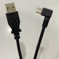 Kabel Pengisi Daya Komputer Mini USB Sudut Kanan Mini B Kustom Laris Manis, Selubung PVC, Panjang 3.5M, Tembaga Murni 99.99% Bebas Oksigen