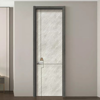 Porte intérieure insonorisée en bois pour la maison, ensemble de porte de chambre en bois massif composite écologique sur mesure pour la décoration intérieure